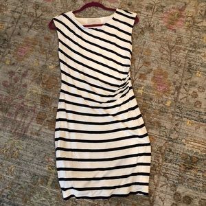 Loft fitted dress with rouching